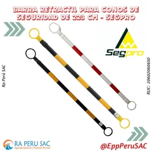 BARRA RETRACTIL PARA CONOS DE SEGURIDAD DE 223 CM - SEGPRO